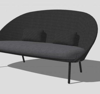 叶片型小沙发家具SU模型下载_sketchup草图大师SKP模型