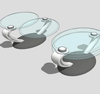 创意玻璃咖啡桌SU模型下载_sketchup草图大师SKP模型