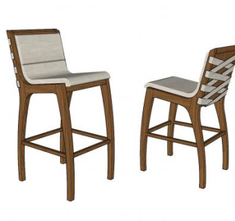 高脚凳高脚椅子SU模型下载_sketchup草图大师SKP模型