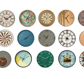 墙钟挂钟装饰钟sketchup模型下载_sketchup草图大师SKP模型