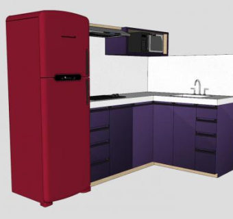 厨房橱柜和家用电器SU模型下载_sketchup草图大师SKP模型