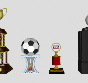 体育奖杯小集合SU模型下载_sketchup草图大师SKP模型