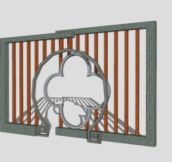 现代创意景墙SU模型下载_sketchup草图大师SKP模型