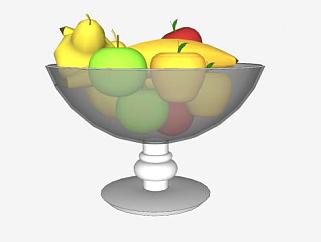 水果<em>盘</em>香蕉苹果SU模型下载_sketchup草图大师SKP模型