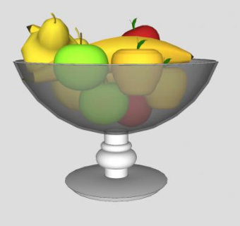 水果盘香蕉苹果SU模型下载_sketchup草图大师SKP模型