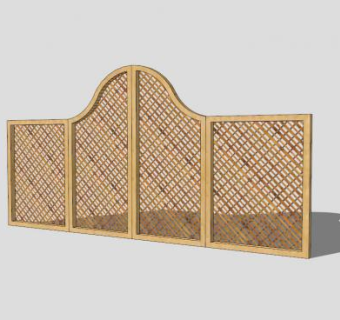 现代风格景墙sketchup模型下载_sketchup草图大师SKP模型