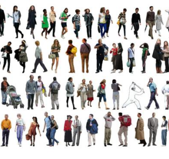 2D欧洲人物SU模型下载_sketchup草图大师SKP模型