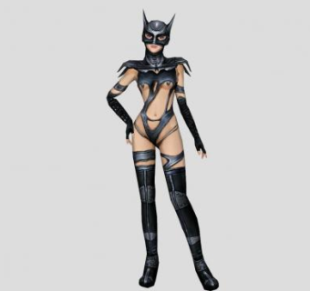 猫女人物SU模型下载_sketchup草图大师SKP模型