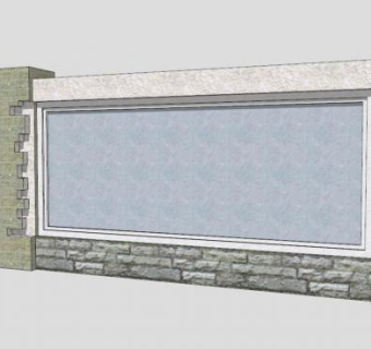 现代创意景墙设计SKP模型下载_sketchup草图大师SKP模型