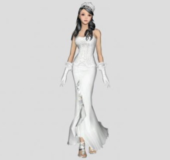 新娘子婚礼人物SU模型下载_sketchup草图大师SKP模型