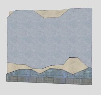 现代创意景观景墙sketchup模型下载_sketchup草图大师SKP模型