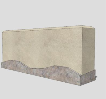 现代风格景观景墙sketchup模型下载_sketchup草图大师SKP模型