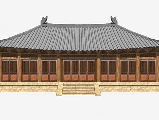 寺庙宫殿古建筑SU模型下载_sketchup草图大师SKP模型
