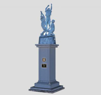 仰望天空的学生雕像SU模型下载_sketchup草图大师SKP模型