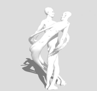 艺术男人人物雕像SU模型下载_sketchup草图大师SKP模型