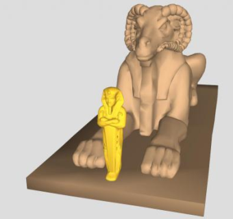 埃及羊头人身雕像SU模型下载_sketchup草图大师SKP模型
