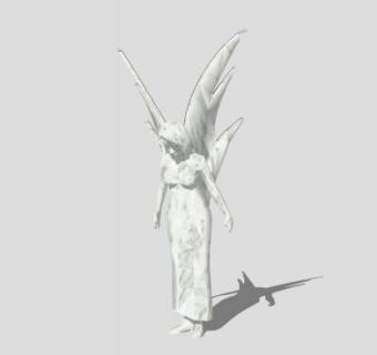 女精灵雕塑SU模型下载_sketchup草图大师SKP模型