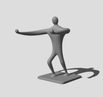 人物艺术雕塑SU模型下载_sketchup草图大师SKP模型
