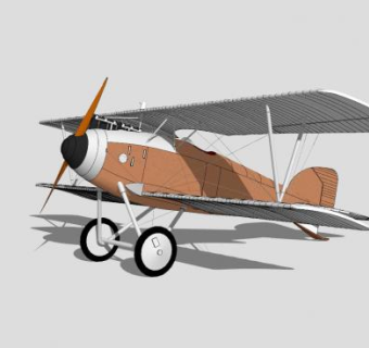 双翼滑翔机飞机sketchup模型下载_sketchup草图大师SKP模型