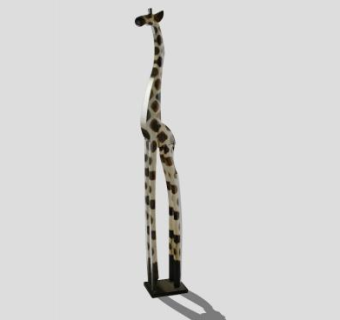 长颈鹿雕塑SU模型下载_sketchup草图大师SKP模型