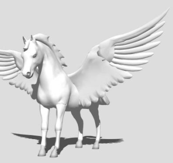 飞马珀伽索斯雕像SU模型下载_sketchup草图大师SKP模型