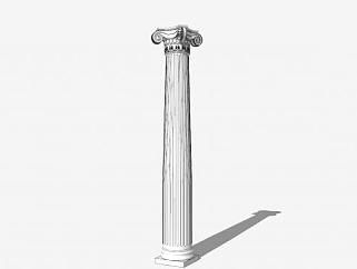 <em>古</em>希腊石柱雕像SU模型下载_sketchup草图大师SKP模型