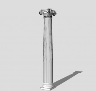 古希腊石柱雕像SU模型下载_sketchup草图大师SKP模型