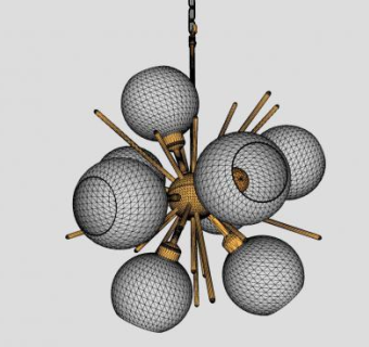 现代简易吊灯灯具SU模型下载_sketchup草图大师SKP模型