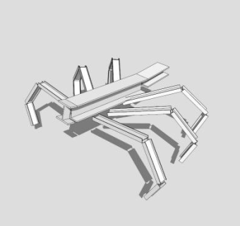 抽象蚂蚱雕塑SU模型下载_sketchup草图大师SKP模型
