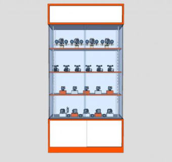 玻璃展柜SU模型下载_sketchup草图大师SKP模型