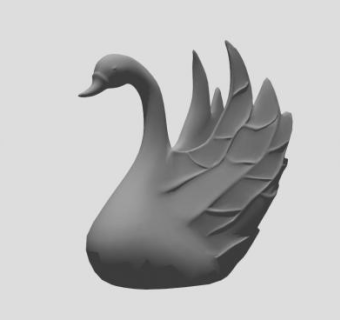 天鹅雕塑SU模型下载_sketchup草图大师SKP模型