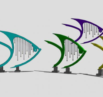 燕鱼雕像SU模型下载_sketchup草图大师SKP模型