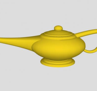 阿拉丁神灯茶壶SU模型下载_sketchup草图大师SKP模型