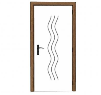 室内木门把手SU模型下载_sketchup草图大师SKP模型