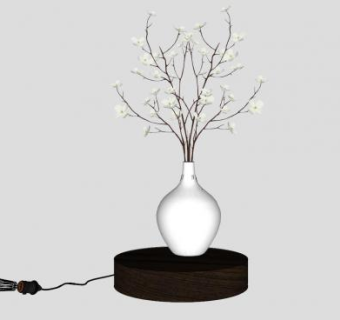 艺术花瓶灯摆件SU模型下载_sketchup草图大师SKP模型