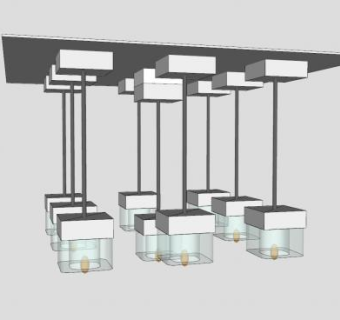 现代吊灯灯具SU模型下载_sketchup草图大师SKP模型