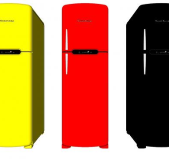 现代单开门电冰箱家电SU模型下载_sketchup草图大师SKP模型