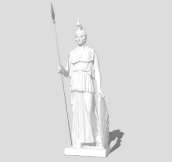 雅典娜人物雕塑雕像SU模型下载_sketchup草图大师SKP模型