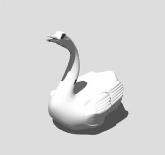 天鹅雕像SU模型下载_sketchup草图大师SKP模型