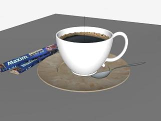 咖啡<em>条</em>和咖啡杯碟SU模型下载_sketchup草图大师SKP模型