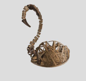 天鹅雕像雕塑SU模型下载_sketchup草图大师SKP模型