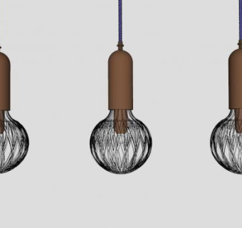 电灯泡吊灯SU模型下载_sketchup草图大师SKP模型