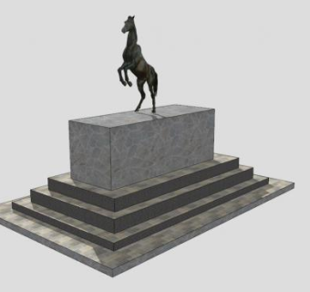 马雕像SU模型下载_sketchup草图大师SKP模型