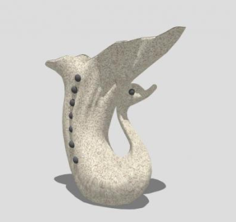 天鹅艺术品雕塑雕像SU模型下载_sketchup草图大师SKP模型