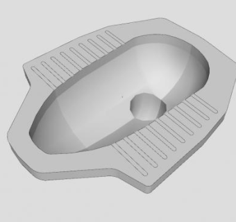 蹲厕厕所便池SU模型下载_sketchup草图大师SKP模型