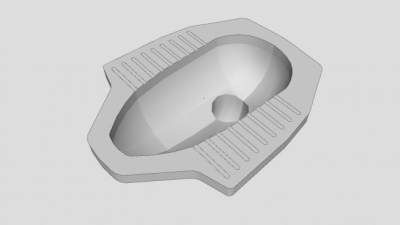 蹲厕厕所便池SU模型下载_sketchup草图大师SKP模型