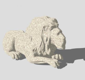 石狮雕塑SU模型下载_sketchup草图大师SKP模型