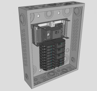 100A主配电盘SU模型_su模型下载 草图大师模型_SKP模型
