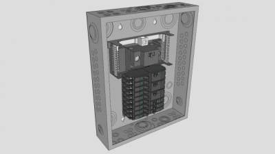 100A主配电盘SU模型_su模型下载 草图大师模型_SKP模型