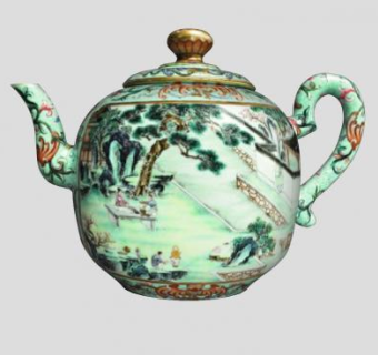 古典茶壶SU模型下载_sketchup草图大师SKP模型
